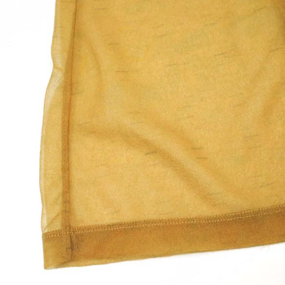 新品 Mame Kurogouchi マメクロゴウチ Marble Printed Plaid Sheer High Neck Top シアーカットソー MM23SS-JS020 2 BROWN 定価35,200円 |  | 07