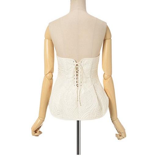 新品 Mame Kurogouchi マメクロゴウチ 23AW Floral Quilted Silk Bustier フローラルキルティングシルクビスチェ 2 ECRU 定価106,700円 |  | 01