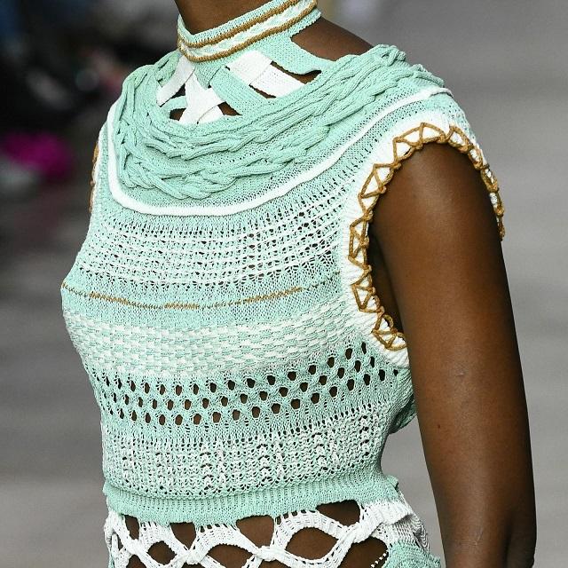 新品 Mame Kurogouchi マメクロゴウチ 23SS Bamboo Basket Pattern Knitted Dress ニットドレス MM23SS-KN034 2 定価88,000円 ワンピース |  | 03