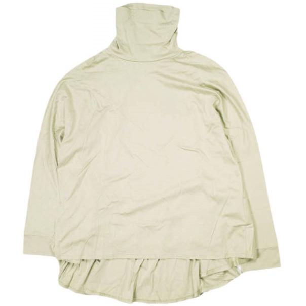 COGTHEBIGSMOKE コグザビッグスモーク 23AW ELYSE FLAIR HIGH NECK TOP バックフレア ハイネックTシャツ 9101-155-505-1 1 OYSTER 未使用品 | 