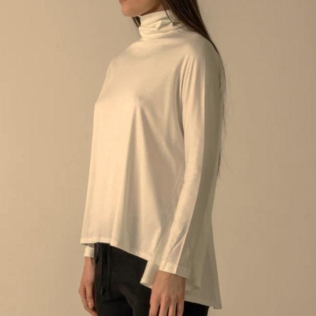 COGTHEBIGSMOKE コグザビッグスモーク 23AW ELYSE FLAIR HIGH NECK TOP バックフレア ハイネックTシャツ 9101-155-505-1 1 OYSTER 未使用品 |  | 02