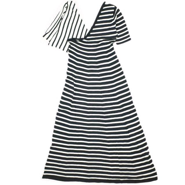 新品 TAN タン 22SS 日本製 コンビボーダー ニットロングワンピース TN22SS021 Free NAVY ドレス トップス 新品 TAN タン 22SS 日本製 コンビボーダー ニットロングワンピース