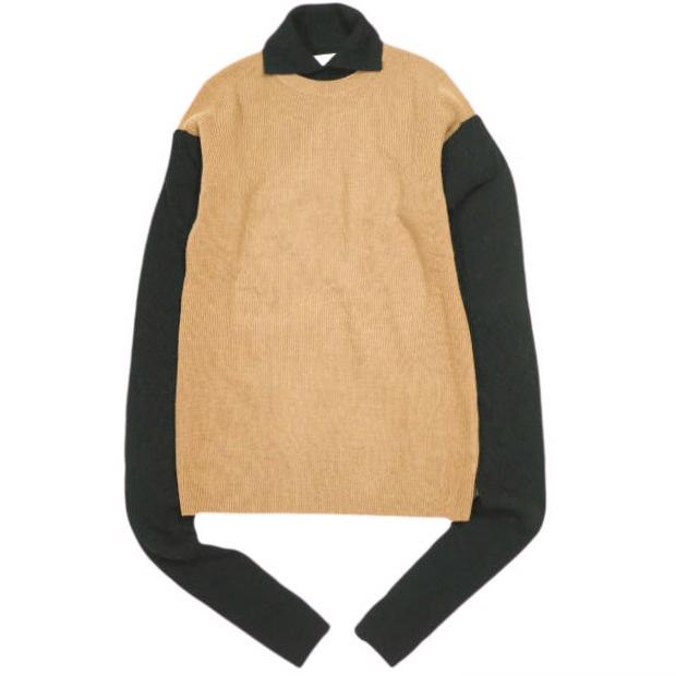 新品 TAN タン 23AW 日本製 LONG SLEEVES SWEATER ウールカシミヤ レイヤードニット TN23FW016 Free BROWN セーター トップス g23076 | 