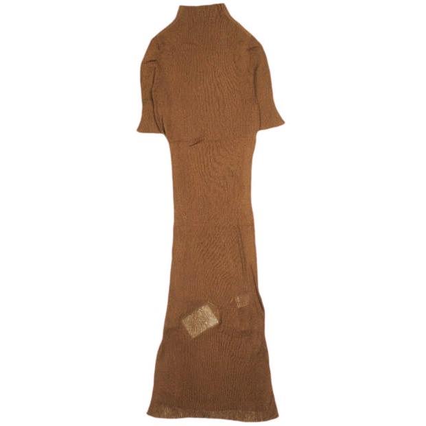 新品 TAN タン 22SS 日本製 SPARKLE DRESS リブ編みニットロングワンピース TN22SS002 Free BRONZE 五分袖 ドレス トップス g23077 |  | 01