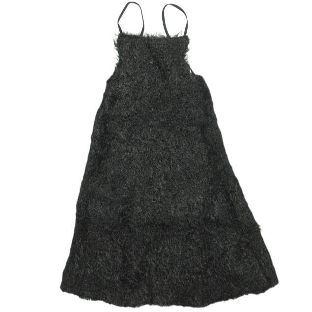 新品 TAN タン 23AW 日本製 METALLIC LIKE DRESS メタリックライクドレス TN23FW022 Free GROSS BLACK キャミソール ワンピース トップス | 