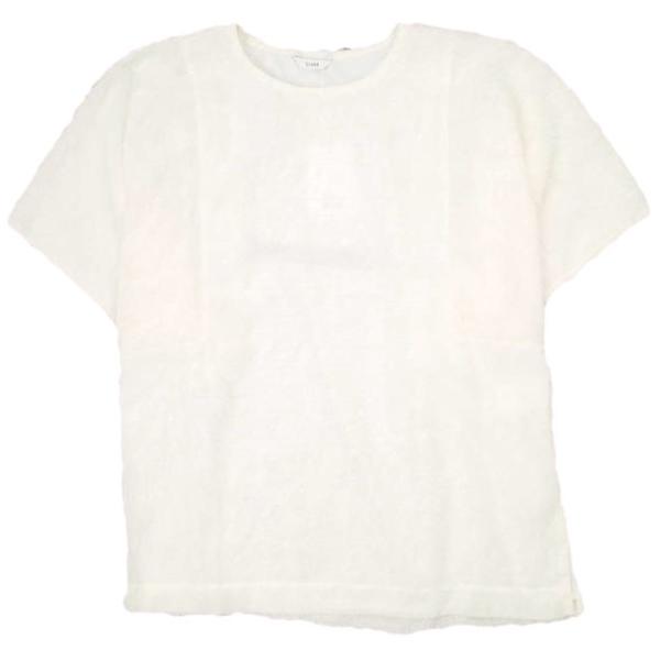 新品 CLANE クラネ FLUFFY FRINGE TOPS フラッフィーフリンジトップス 12122-4322 1 WHITE 半袖 ブラウス トップス g23086 | 