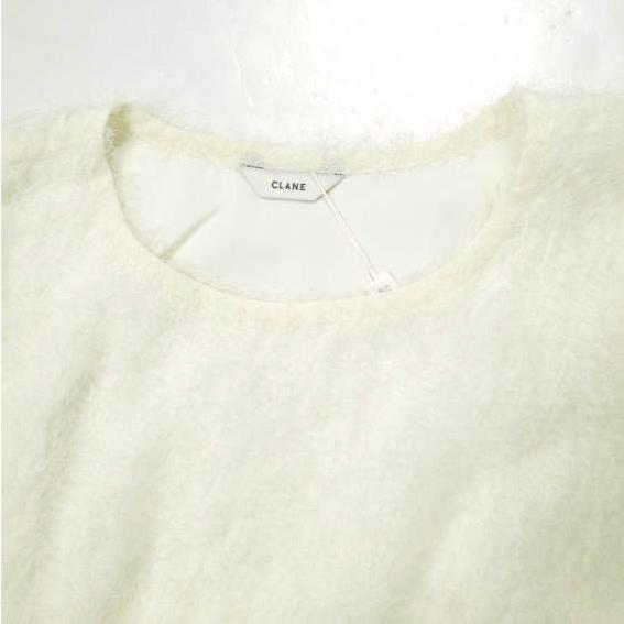 新品 CLANE クラネ FLUFFY FRINGE TOPS フラッフィーフリンジトップス 12122-4322 1 WHITE 半袖 ブラウス トップス g23086 |  | 06