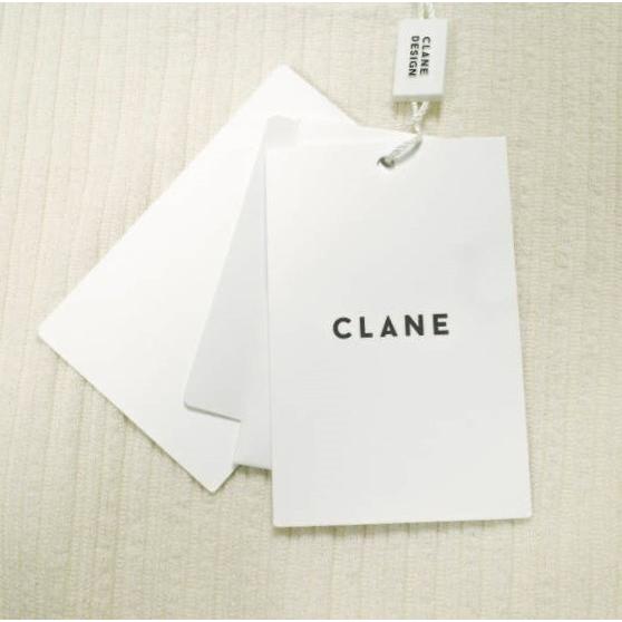 新品 CLANE クラネ 日本製 RIB DEEP NECK TOPS リブディープネックトップス 12105-1312 1 WHITE 半袖 スクエアネック カットソー トップス |  | 03
