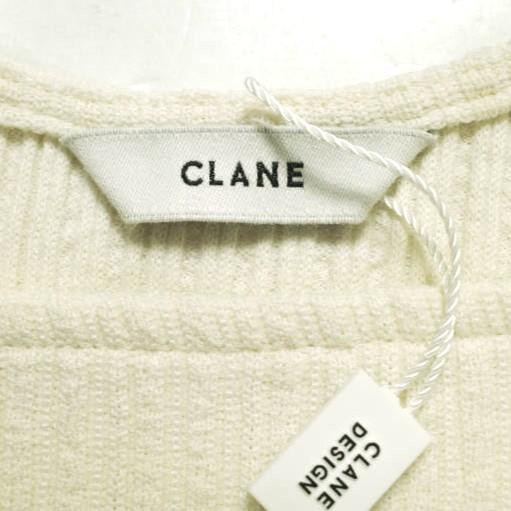 新品 CLANE クラネ 日本製 RIB DEEP NECK TOPS リブディープネックトップス 12105-1312 1 WHITE 半袖 スクエアネック カットソー トップス |  | 04
