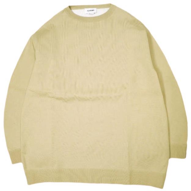 新品 HED MAYNER ヘドメイナー 24SS STONE WASHED COTTON SWEAT オーバーサイズボンディングスウェット HMMY75011A S Beige 定価214,500円 | 