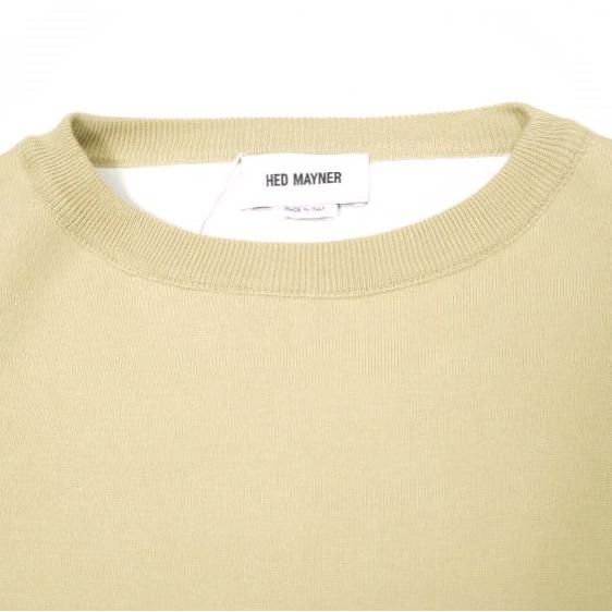 新品 HED MAYNER ヘドメイナー 24SS STONE WASHED COTTON SWEAT オーバーサイズボンディングスウェット HMMY75011A S Beige 定価214,500円 |  | 05