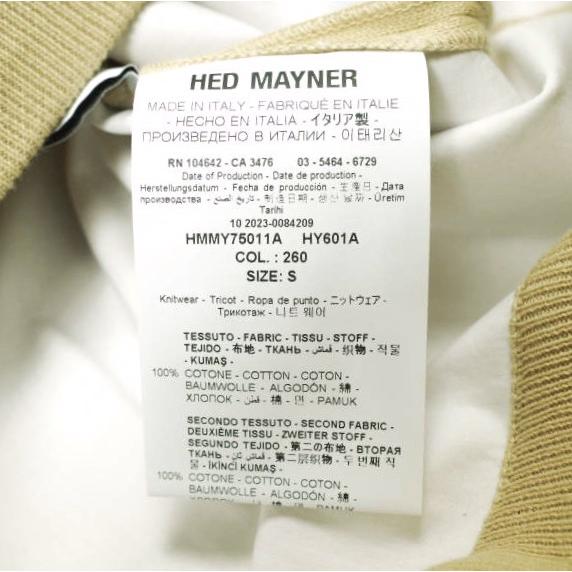 新品 HED MAYNER ヘドメイナー 24SS STONE WASHED COTTON SWEAT オーバーサイズボンディングスウェット HMMY75011A S Beige 定価214,500円 |  | 08