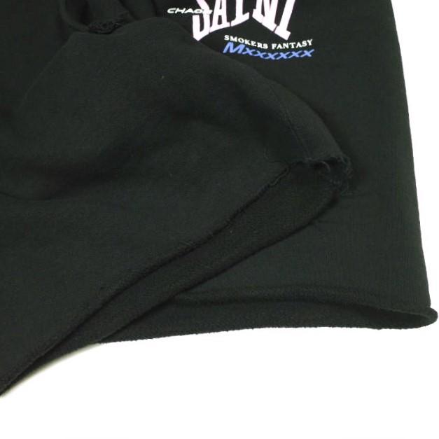 新品 SAINT MICHAEL セントマイケル 25SS SWEAT SHORTS / RIBON SAINT カットオフ スウェットショーツ SM-HR8-0000-059 S BLACK Mxxxxxx |  | 04