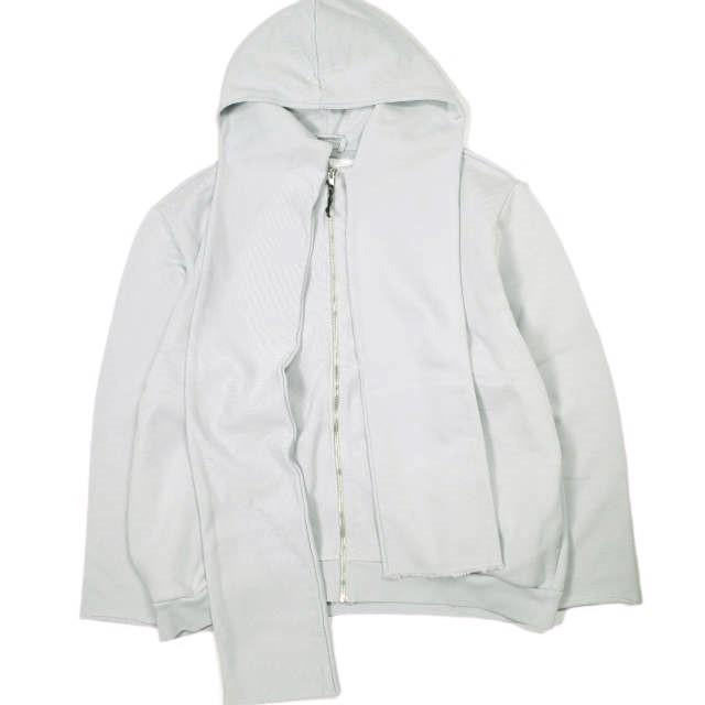 新品 CAMIEL FORTGENS カミエルフォートヘンス 24AW SCARF HOODIE スカーフ付き ジップアップパーカー CF.18.02.02.01 S GREY 定価75,900円 | 