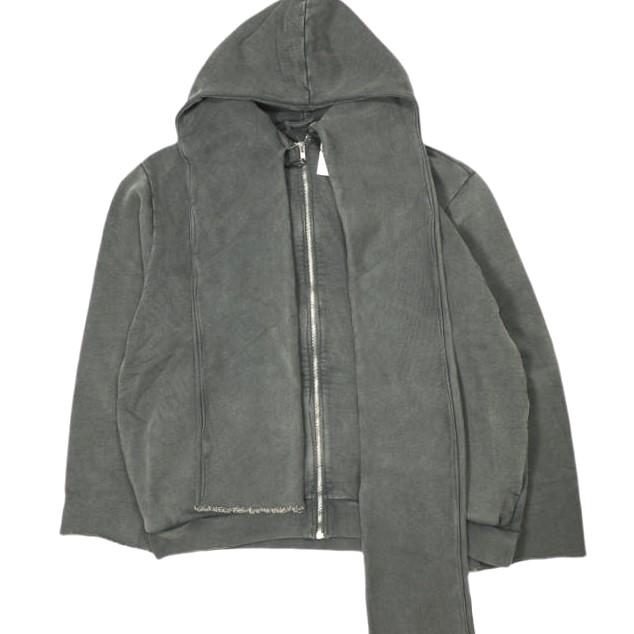 新品 CAMIEL FORTGENS カミエル フォートヘンス 24AW SCARF HOODIE スカーフ付き ジップアップパーカー CF.18.02.02.01 M BLK 定価75,900円 | 