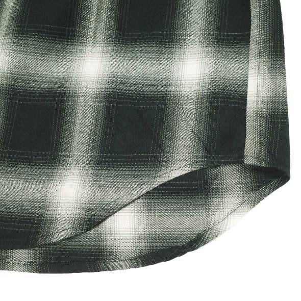 新品 LASTMAN ラストマン 25SS 日本製 OMBRE PLAID WESTERN SHIRTS オンブレチェックウエスタンシャツ 251LM-SH03 L BLACK 定価77,000円 |  | 08