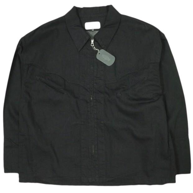 新品 LASTMAN x The Letters ラストマン レターズ 25SS WESTERN ZIP JACKET ウエスタンジップジャケット 251LM-JK01 L BLACK 定価99,000円 | 