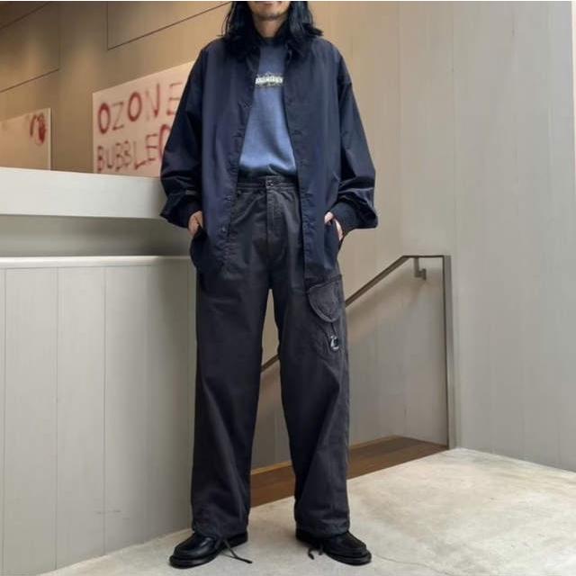 H BEAUTY＆YOUTH エイチ ビューティーアンドユース 24AW ナイロンワッシャーレギュラーカラーシャツ 1211-186-8286 L NAVY 長袖 LIMONTA |  | 02