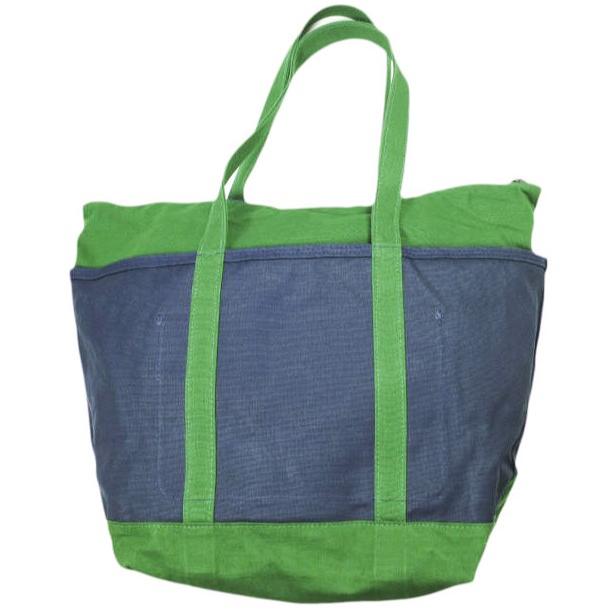 POLO RALPH LAUREN ポロ・ラルフローレン ロゴエンブロイダード キャンバストートバッグ 405898642001 NAVY/GREEN 特大サイズ カバン |  | 02