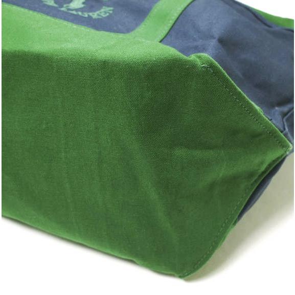 POLO RALPH LAUREN ポロ・ラルフローレン ロゴエンブロイダード キャンバストートバッグ 405898642001 NAVY/GREEN 特大サイズ カバン |  | 06