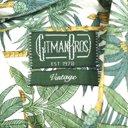 GITMAN BROS VINTAGE ギットマンブラザーズ ヴィンテージ アメリカ製 ヤシの木プリント キャンプシャツ S Green 半袖 開襟 オープンカラー |  | 02