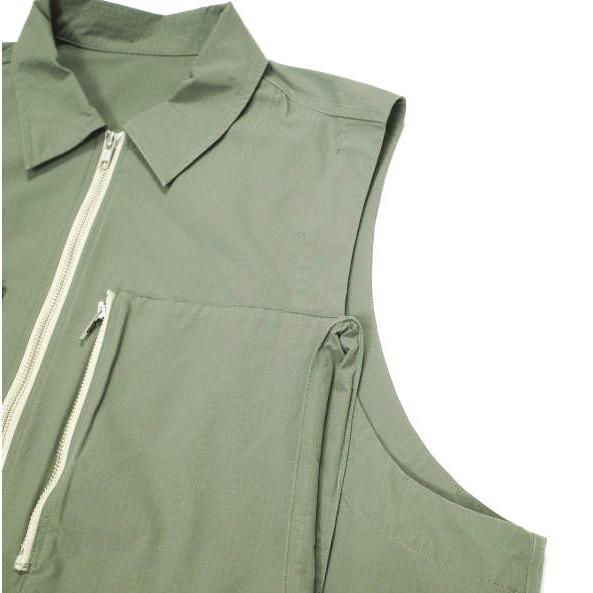 PHINGERIN フィンガリン 24SS 日本製 FLOAT POCKETS ZIP VEST フロートポケット リップストップ ジップベスト PD-241-JK-111 XL Olive |  | 03