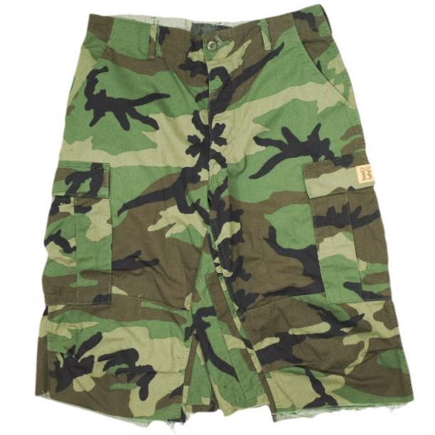 PLAN B プランビー 24SS REMAKE CAMO CROPPED CARGO PANTS リメイクカモフラージュクロップドパンツ M Olive 定価33,000円 REBELLE DE LUXE | 