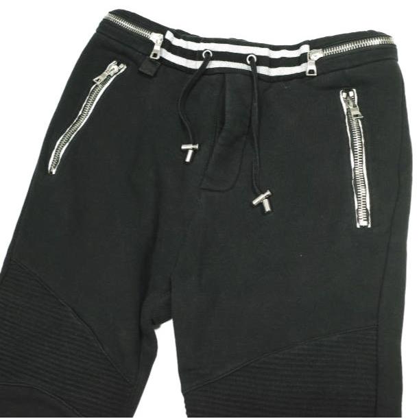 BALMAIN バルマン 18AW zip-detail biker track pants ジップバイカー