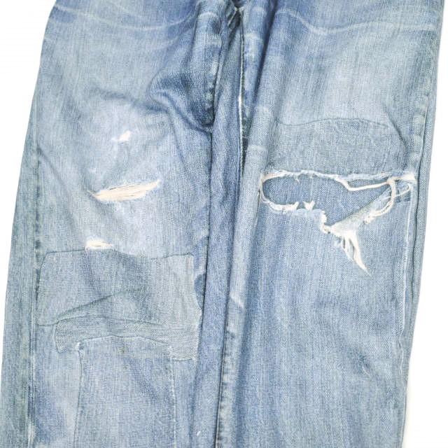 1piu1uguale3 ウノピュウノウグァーレトレ 日本製 TRANSFER TAPERED SWEAT PANTS 転写デニムスウェットパンツ MRP114 PCT006 IV(M) Indigo |  | 04