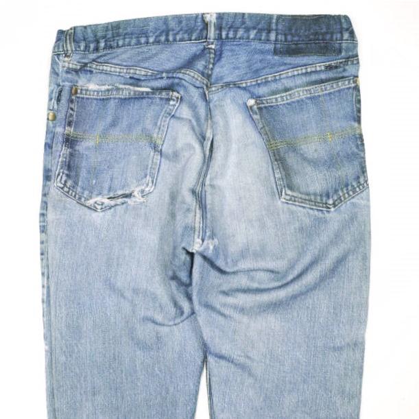 1piu1uguale3 ウノピュウノウグァーレトレ 日本製 TRANSFER TAPERED SWEAT PANTS 転写デニムスウェットパンツ MRP114 PCT006 IV(M) Indigo |  | 05