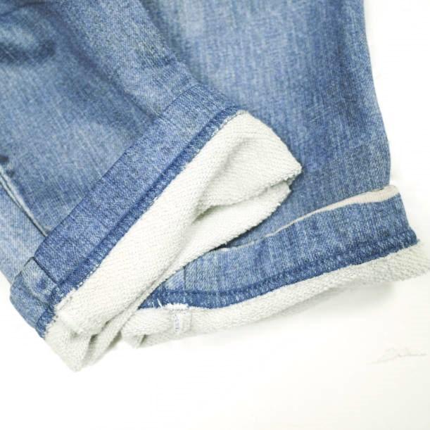 1piu1uguale3 ウノピュウノウグァーレトレ 日本製 TRANSFER TAPERED SWEAT PANTS 転写デニムスウェットパンツ MRP114 PCT006 IV(M) Indigo |  | 08