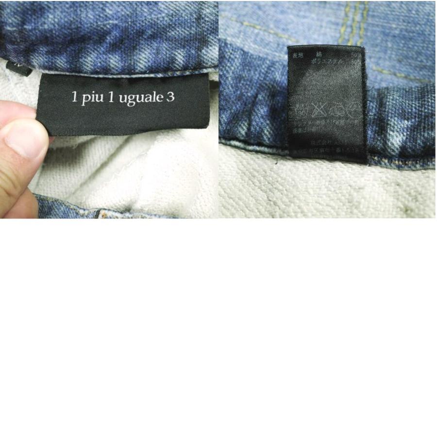 1piu1uguale3 ウノピュウノウグァーレトレ 日本製 TRANSFER TAPERED SWEAT PANTS 転写デニムスウェットパンツ MRP114 PCT006 IV(M) Indigo |  | 09