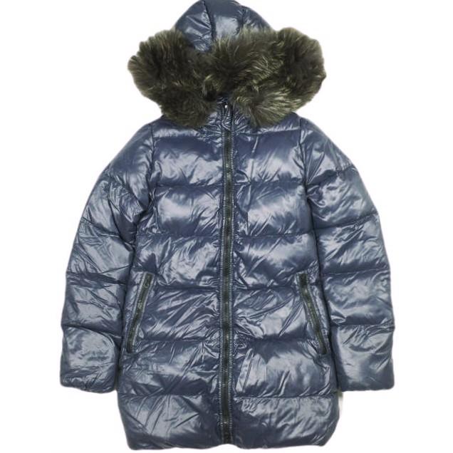 DUVETICA デュベティカ Kappa ラクーンファー ナイロンフードダウンコート D.037.00.U/1057.R-MFG 38 NAVY カッパ ダウンジャケット g23321 | 