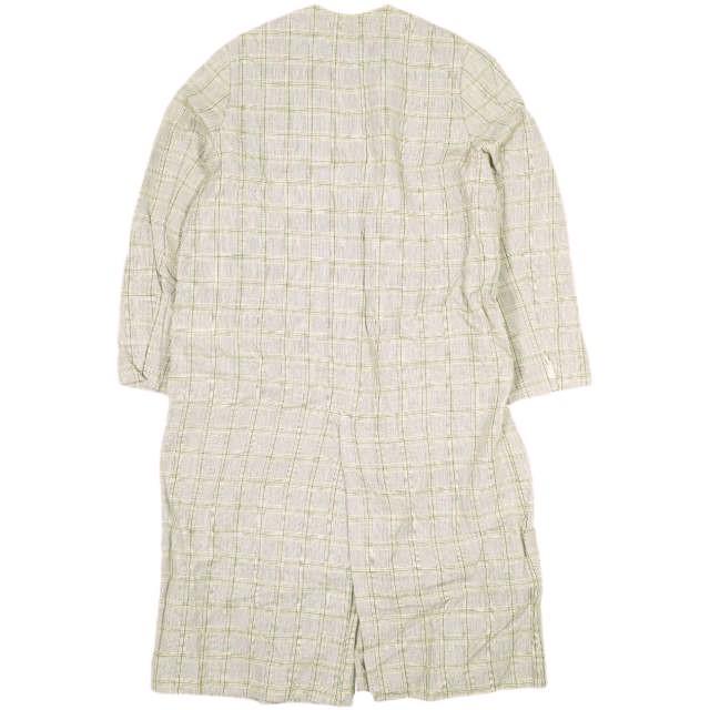 SACRA サクラ 19SS 日本製 リネンコットン グレンチェック ガウンコート 119102081 38 BEIGE アウター g23322 |  | 01