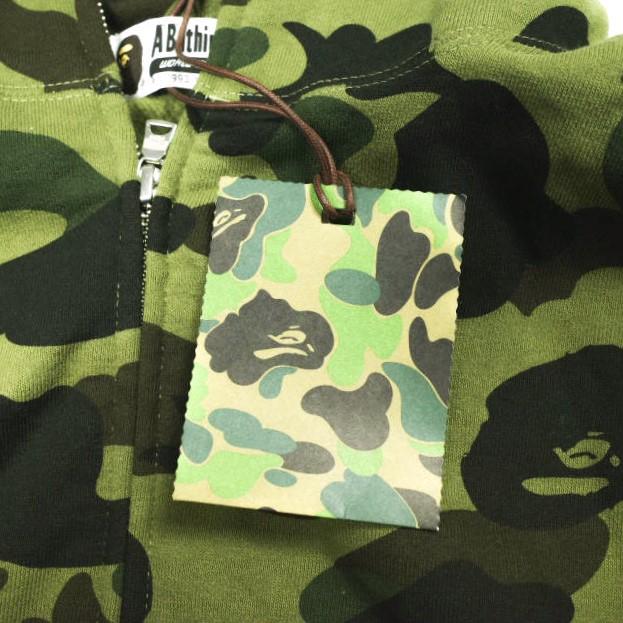 新品 A BATHING APE ア ベイシング エイプ 1ST CAMO SHARK FULL ZIP HOODIE カモフラージュ シャークパーカー 001ZPI201004M L GREEN |  | 02
