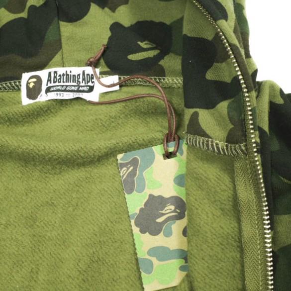 新品 A BATHING APE ア ベイシング エイプ 1ST CAMO SHARK FULL ZIP HOODIE カモフラージュ シャークパーカー 001ZPI201004M L GREEN |  | 06