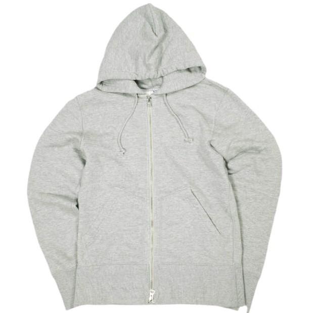 LOOPWHEELER x BEAMS PLUS ループウィラー ビームスプラス 別注 日本製 Slim Zip Sweat Hoody 裏毛 スウェットジップアップパーカー S GRAY | 