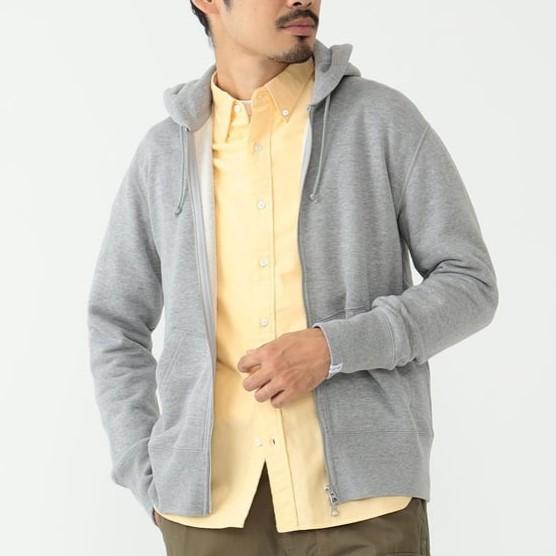 LOOPWHEELER x BEAMS PLUS ループウィラー ビームスプラス 別注 日本製 Slim Zip Sweat Hoody 裏毛 スウェットジップアップパーカー S GRAY |  | 02