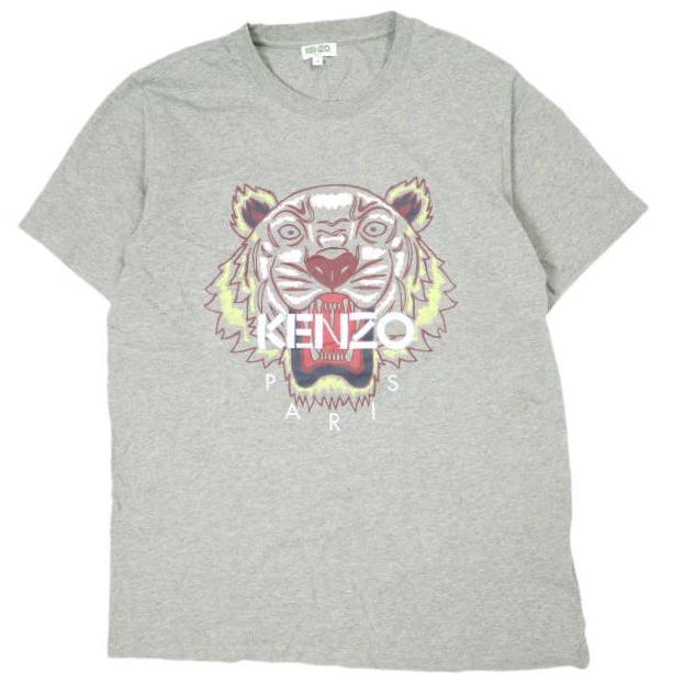 KENZO ケンゾー ポルトガル製 TIGER T-SHIRT タイガープリントTシャツ F865TS0504YA S GRAY 半袖 トップス g23411 | 