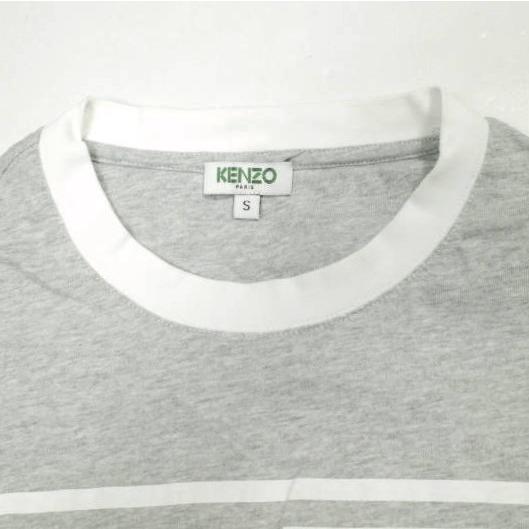 KENZO ケンゾー ポルトガル製 DISTORTED LOGO TEE ロゴプリントリンガーTシャツ F855TS0184SA S GRAY 半袖 トリム トップス g23412 |  | 03