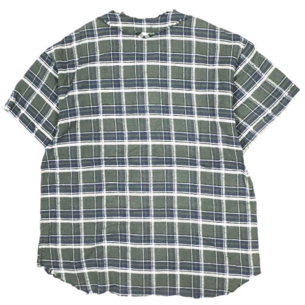 YSTRDY'S TMRRW イエスタデイズトゥモロー 日本製 PLAID PLAYBALL SHIRT チェックベースボールシャツ YT-S0202 M CHARCOAL 半袖 カットオフ |  | 01