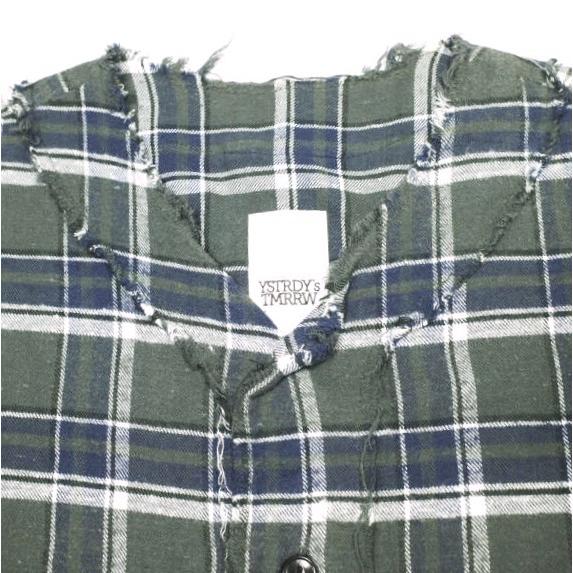 YSTRDY'S TMRRW イエスタデイズトゥモロー 日本製 PLAID PLAYBALL SHIRT チェックベースボールシャツ YT-S0202 M CHARCOAL 半袖 カットオフ |  | 04