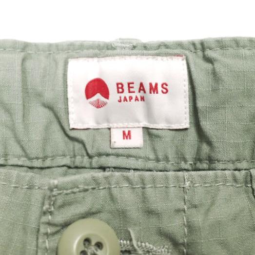 BEAMS JAPAN ビームスジャパン 22SS Heli Crew Shorts ヘリクルーショーツ 11-25-2349-874 M SAGE リップストップ カーゴ ショートパンツ |  | 03