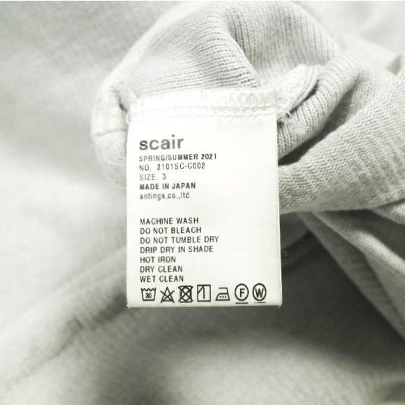 scair スケアー 21SS 日本製 CUT OFF CREW NECK SHIRT カットオフ クルーネックシャツ 2101SC-C002 3(L) ライトグレー Tシャツ カットソー |  | 06