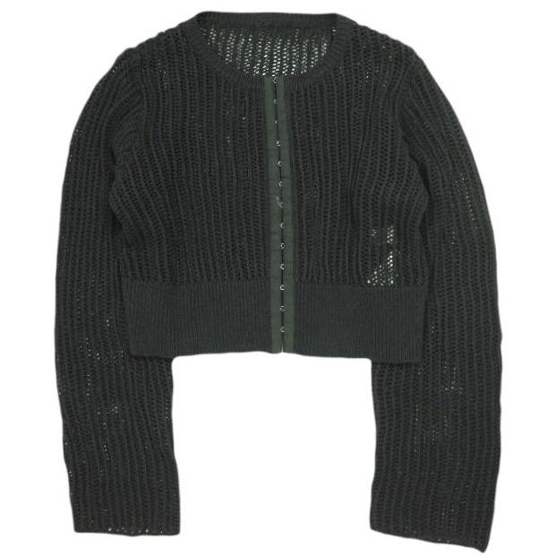 Ray BEAMS レイビームス 24SS フロントホッククルーネックカーディガン 61-15-1062-370 ONE SIZE ブラック ニット トップス g23452 | 