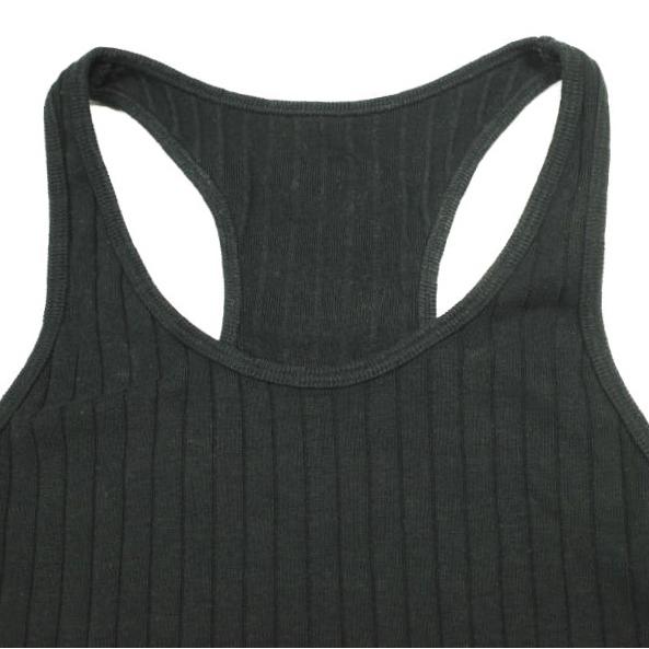 6 ROKU BEAUTY＆YOUTH UNITED ARROWS ロク ビューティーアンドユース 日本製 RIB TANK TOP リブタンクトップ 8617-241-0001 Free BLACK |  | 03