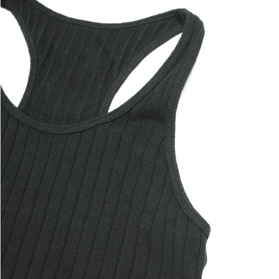 6 ROKU BEAUTY＆YOUTH UNITED ARROWS ロク ビューティーアンドユース 日本製 RIB TANK TOP リブタンクトップ 8617-241-0001 Free BLACK |  | 04