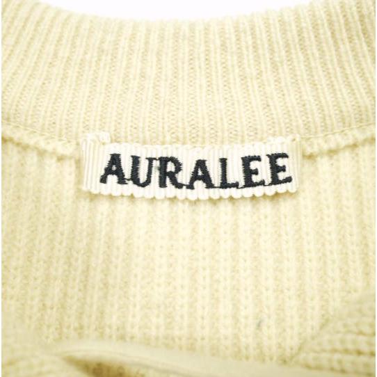 AURALEE オーラリー WOOL RIB KNIT LACE-UP P/O 14.5ミクロン ウールリブレースアッププルオーバー A6AT06WK 1 IVORY セーター ニット |  | 03