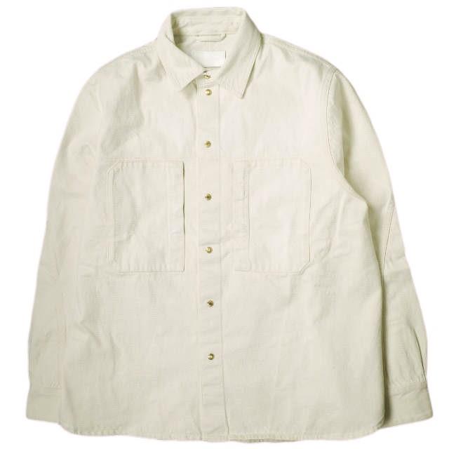 新品 TOM WOOD トムウッド イタリア製 COLLAR DENIM SHIRT カラーデニムシャツ 5568-343-0664 L CREAM 長袖 トップス g23482 | 
