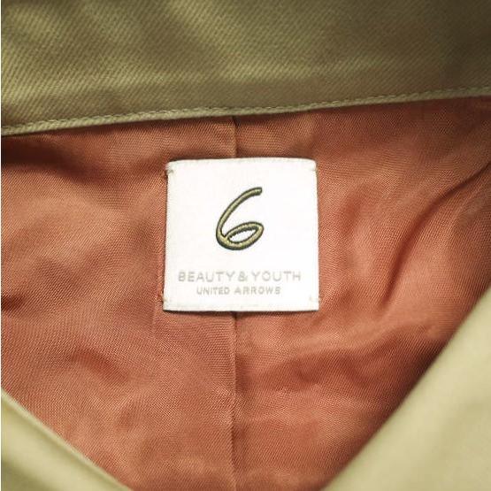 6 ROKU BEAUTY＆YOUTH ロク ビューティーアンドユース コットンギャバジン シングルトレンチコート 1625-299-3386 38 BEIGE ステンカラー |  | 02